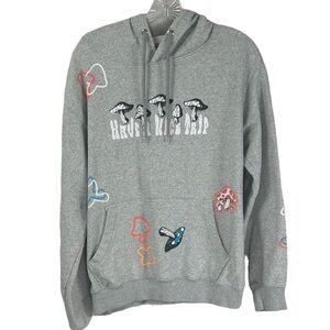 Eighty Eight Men’s Jogger Hoodie Mushroom Sweatshirt SZ Small "HAVE A NICE TRIP"